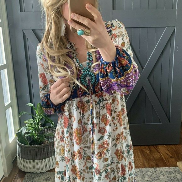 New Boho Floral Midi Maxi Bohemian Dress - Picture 7 of 10